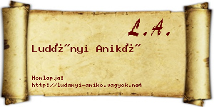 Ludányi Anikó névjegykártya