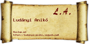 Ludányi Anikó névjegykártya